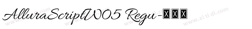 AlluraScriptW05 Regu字体转换